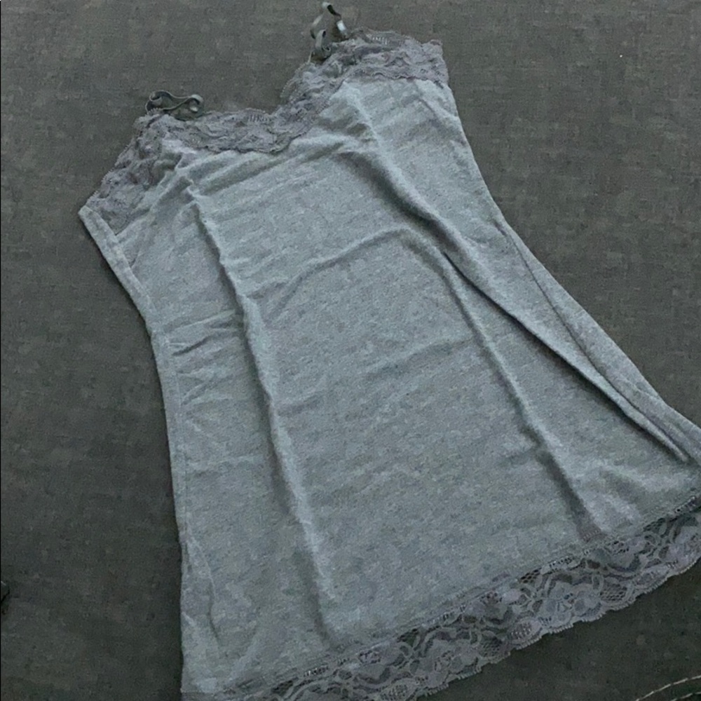 lace trim tank top